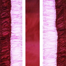 Чехол шелк двойной бордо+розовый ОД ритуальный фото