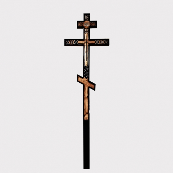 Крест на могилу деревянный сосна, дуб ПЗ, 210*60см, в ассортименте фото