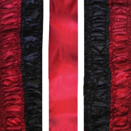 Чехол шелк двойной бордо+черный ОД ритуальный фото