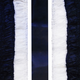 Чехол шелк двойной т.синий+белый ОД ритуальный фото