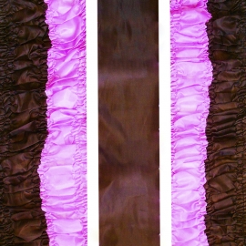 Чехол шелк двойной шоколад+розовый ОД ритуальный фото