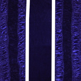 Чехол шелк+стрейч-велюр т. синий ОД ритуальный фото
