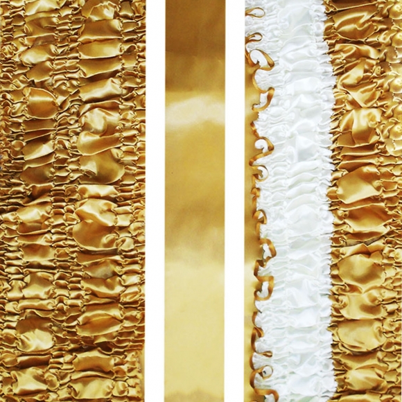 Чехол атлас двойной золото ОД ритуальный фото