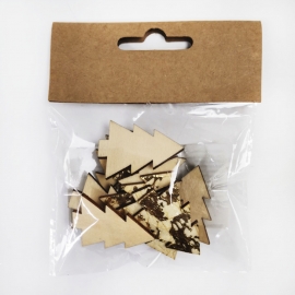 Набор деревянных конфетти "Ели" 3,5см, 24шт фото