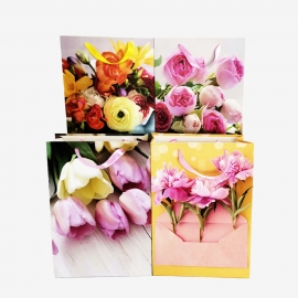 Подарочный пакет "Цветы" в ассортименте 22*31*10 фото