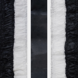 Чехол шелк двойной черный+белый ОД ритуальный фото