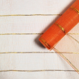 Сетка полипропиленовая (флористическая) №12 оранжевый (HQ-C) 1 рул-7,45м. фото
