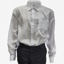 Сорочка (рубашка) мужская однотонная "Innova", цв.белый, р.43-44 №9923 фото