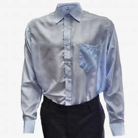 Сорочка (рубашка) мужская однотонная "Innova", цв.белый, р.45-46 №9923 фото
