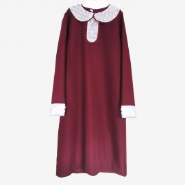 Платье габардиновое с воротничком бордо (р.50-52) ОД ритуальное фото