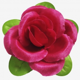 СБ Роза малая в листе 8см (1уп-30шт) малина КТ№65-7 фото