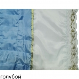 Комплект шелк плиссе голубой ОД ритуальный фото
