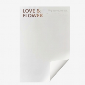 Бумага "Love" 30см*45см (1уп-10шт) с фольг. надписью розовое золото МЭ фото