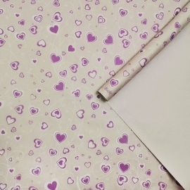 Крафт бумага Lamore 700мм*10ярд пурпур+розовый фото