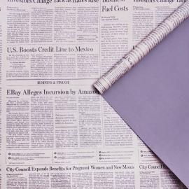 Бумага крафт "New York Times" (NYT) 700мм*10м фиолет+яр.фиолет фото