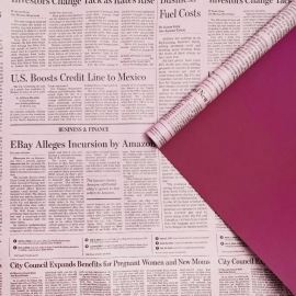Бумага крафт "New York Times" (NYT) 700мм*10м бордо+бордо фото