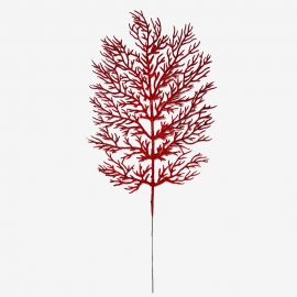 Ветка-лист водоросли мерцающий (1уп-10шт) красный РС№4.219 фото