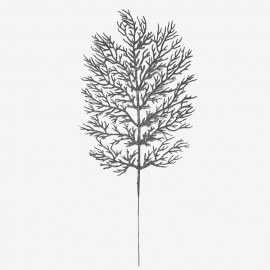 Ветка-лист водоросли мерцающий (1уп-10шт) серебро РС№4.219 фото