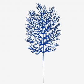 Ветка-лист водоросли мерцающий (1уп-10шт) синий РС№4.219 фото