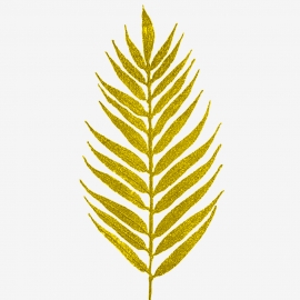 Лист ивы с напылением 43см (1уп-20шт) золото ПТ№2123 фото