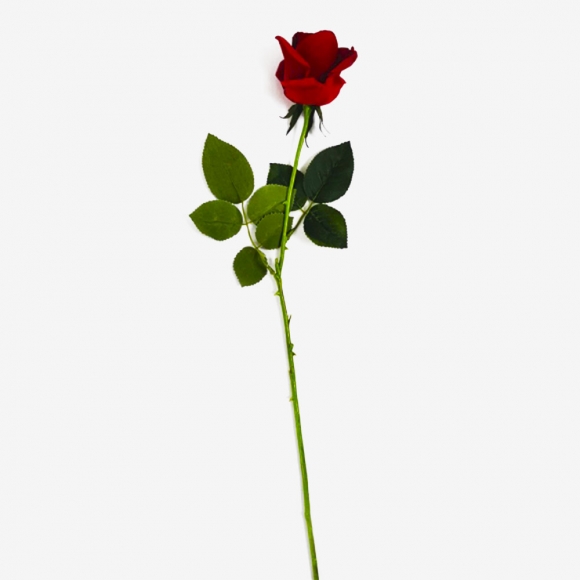 Ветка розы из силикона 1-ка №1239 67см фото