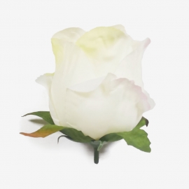 СБ Роза шёлк 8,5см (1уп-15шт) белый ПТ№1100 фото