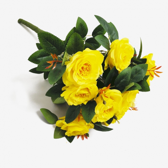Букет Роза чайная 15г/48см (1шт) жёлтый Б№6 фото