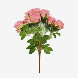 Букет Роза декор+гипсофил 9г/51см (1уп-10шт) фото