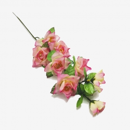 Ветка Роза 8 веток 52см (1уп-10шт) розовый фото