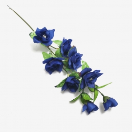Ветка Роза 8 веток 52см (1уп-10шт) синий фото