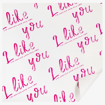 Пленка "I like you" 58см*58см, 65мкр (1уп-20шт) белый МЭ