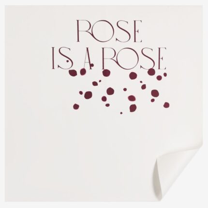 Пленка металл. 57см*57см "Rose" (1уп-20шт) красная надпись на белом РБ