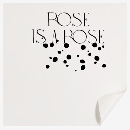 Пленка металл. 57см*57см "Rose" (1уп-20шт) черная надпись на белом РБ