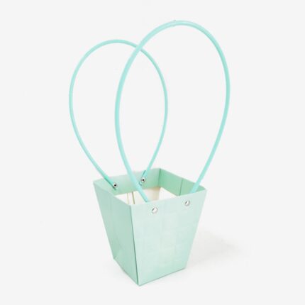 Сумочка для цветов трапеция 12*8*12см (1уп-10шт) мята 3D