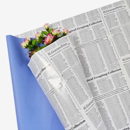 Пленка матовая жем. 590/Экспресс тон 2-х сторон 200гр васильковый/черный