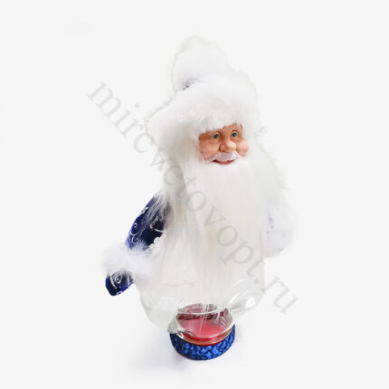 Конфетница "Дед Мороз" синий 30см