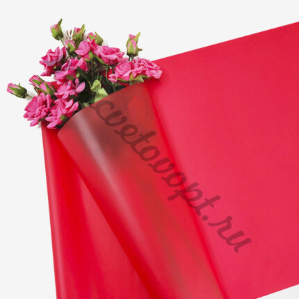 Пленка матовая "Romantic" 55мкр/58см*10м красный