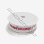 Лента декор. «Forever love you» полиэт. 3см*30м красный МЭ