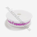 Лента декор. «Forever love you» полиэт. 3см*30м фуксия МЭ