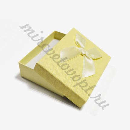 Коробка прямоугольник 7*9*2,8см волна жёлтый ГВ