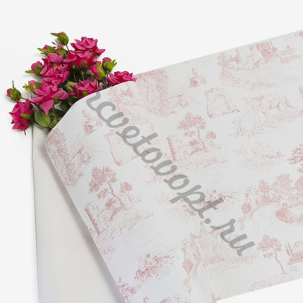 Плёнка "Прованс" 65мкр, 57см*10м розовый МЭ