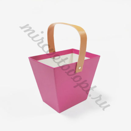 Коробка под цветы 13,1*9*11см малиновый