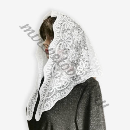 Головной убор для усопшей Гудра (косынка) белая (1уп-10шт) (109*75см)