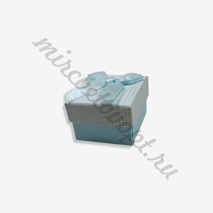 Коробка квадрат 5*5*3,3см классика голубой ГВ