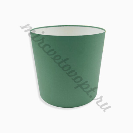Коробка круглая без крышки 20*20 зелёный ТЗУ