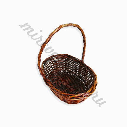 Корзина плетеная (ива) 27*21*11*29см коричневый МЭ