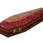 Гроб МДФ Комби с крестом бордо 1,9м РД№2436