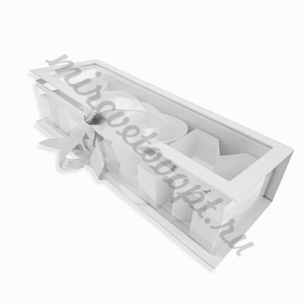 Коробка под цветы "Мама" 44,5*15*9,7 белый МЭ