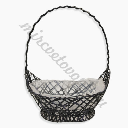 Корзина плетеная (ива) 50*30Н16/60 1шт черный МЭ