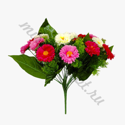* Ветка для возложения Маргаритка 3цвета+добавка 18г/45см (1уп-20шт) ЛН№5